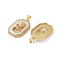Colgante micropavé cubic zirconia de latón&nbsp;KK-U070-16G