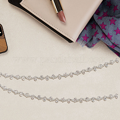Chaînes en verre strass et tasses en fer en forme de S&nbsp;DIY-WH20032-25S-01