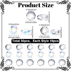 30pcs 3 Arten Glascabochons&nbsp;MRMJ-YW0001-080