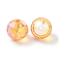 Perles de verre plaquées arc-en-ciel&nbsp;EGLA-P059-02B-FR02