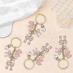20 porte-clés en alliage émaillé avec nœud papillon&nbsp;KEYC-SC00062