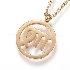 Colliers pendentifs en acier inoxydable 304&nbsp;NJEW-N0074-23G