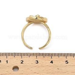 Anelli per polsini in ottone smaltato&nbsp;RJEW-K291-03G-03