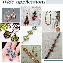 720 pièce de perles de rocaille en verre tchèque de couleurs lustrées&nbsp;GLAA-NB0001-51A