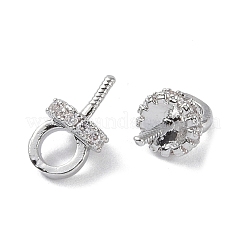 Ottone con ganci a picchetto in zirconi cubici&nbsp;LS-KK-B087-13A-P