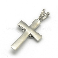 Modisches Retro-Kreuz aus 304 Edelstahl mit Claddagh-Ring-Anhängern&nbsp;STAS-L017-54