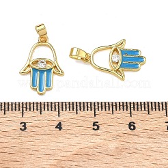Pendentifs en laiton zircon cubique transparent&nbsp;KK-A294-08G-02