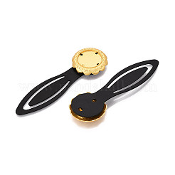 Fassungen für Lesezeichen-Cabochons aus Legierung und Eisen&nbsp;PALLOY-N184-03G