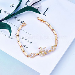 Bracelets à maillons en laiton plaqué or véritable&nbsp;JB453A
