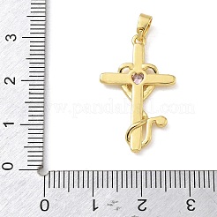 Pendenti in ottone con micro pavé di zirconi rosa&nbsp;CU-CBA280C-09G