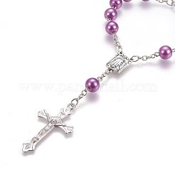 Perle in vetro imitazione perla rosario per pasqua&nbsp;BJEW-WH0007-01