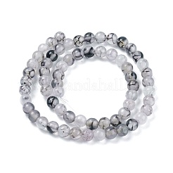 Chapelets de perles en agate veine de dragon naturelle&nbsp;X-G-K166-14-6mm-01