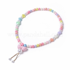 Collane con ciondolo in acrilico per bambini&nbsp;NJEW-JN02615-M