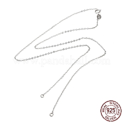 Rhodinierte 925-Sterlingsilber-Kabelketten-Halskettenherstellung&nbsp;STER-B001-03P-B