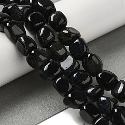 Natürliche blaue Tigerauge (gefärbt und erhitzt) Perlenstränge&nbsp;G-B078-D07-02