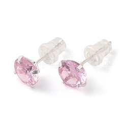 Boucles d'oreilles clous diamant zircone cubique&nbsp;STER-M105-01C-S