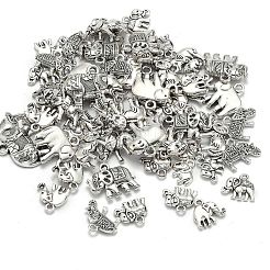 Tibetischer stil Aluminium Anhänger & Charms&nbsp;TIBEP-MSMC021-04AS