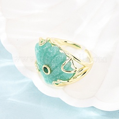 Bagues de manchette en amazonite naturelle&nbsp;GG-CBA5FCC-04G-05