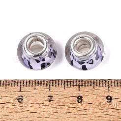 Perles européennes en résine opaque&nbsp;RESI-N044-03S-03