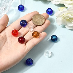 Mischfarbe handgefertigte Rondelle Bunte Malerei großes Loch europäische Perlen&nbsp;X-GPDL-D003-M-1