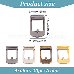 80 pz 4 fibbie lisce in ferro colorate&nbsp;FIND-GO0002-43