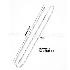 Colliers à chaîne en acier inoxydable 304 de 3 mm de style tendance&nbsp;RG7928-2