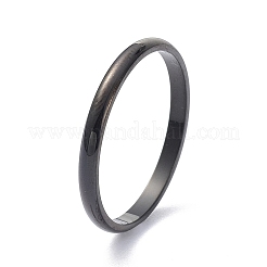 Anillo de dedo de cúpula lisa pulida de 2 mm para niña mujer&nbsp;RJEW-C012-05B-EB