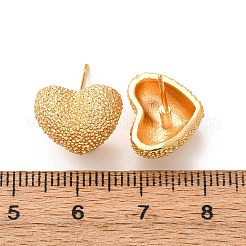 Boucles d'oreilles à tige texturées en laiton&nbsp;EJEW-A143-02B-G