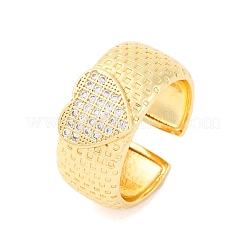 Anneaux de manchette en laiton micro pave zircone cubique&nbsp;RJEW-U047-18G