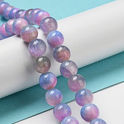 Chapelets de perles en jade blanc naturel teinté&nbsp;G-F764-02E