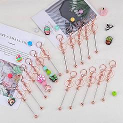 Porte-clés en perles en alliage&nbsp;KEYC-SZ0001-16RG