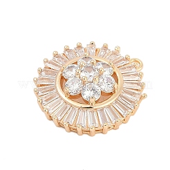 Zircone cubique micro pavée de laiton avec pendentifs en verre&nbsp;KK-Q026-15G