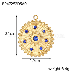 Pendentifs en acier inoxydable 304 micro pavés de zircones cubiques&nbsp;STAS-OY007-48G