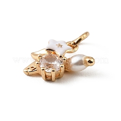 Ottone micro spianare pendenti zirconi&nbsp;KK-H274-01G
