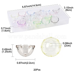 20 Stück UV-beschichtete Acryl-Perlenkappen&nbsp;OACR-FS0002-44