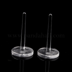 Accessoires de clous d'oreilles ronds et plats en plastique&nbsp;KY-P007-N01