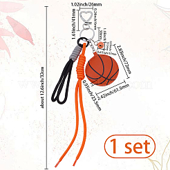 1 porte-clés en cuir PU sur le thème du sport&nbsp;KEYC-SP0001-67C
