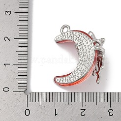 Pendenti in vetro con strass in resina e lega di platino&nbsp;FIND-U017-08P-01
