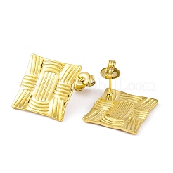 Orecchini a bottone in acciaio inossidabile 304 con placcatura ionica (ip) per donna&nbsp;EJEW-A049-05G