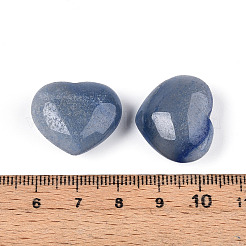 Natürlicher blauer Aventurin (gefärbt und erhitzt) Herz Liebesstein&nbsp;G-S299-118-01