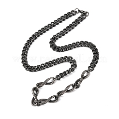 Collar vintage de cadena Panzer con eslabones infinitos de acero inoxidable 304&nbsp;NJEW-C115-02AS