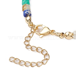 Bracelets à maillons en perles de pierres précieuses mélangées naturelles et synthétiques pour femmes et hommes&nbsp;BJEW-JB11467-01