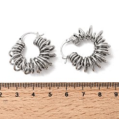 Pendientes de aro de latón para las mujeres&nbsp;EJEW-K334-01P