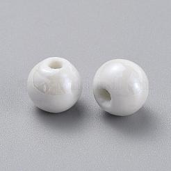 Perles de porcelaine émaillée&nbsp;PORC-D001-8mm-04