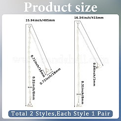2 Paar 2 Stile ABS-Kunststoff Imitation Perlenkette rutschfeste BH-Träger&nbsp;FIND-CY0001-25