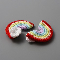 Handwerk wolle strick regenbogen ornament zubehör&nbsp;DIY-WH0304-462B