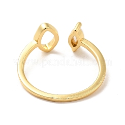 Bagues de manchette ouvertes en œil de cheval avec zircone cubique transparente&nbsp;KK-H434-17G