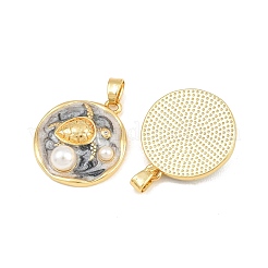 Pendentifs d'émail en laiton &nbsp;KK-CBAEBFB-06G-02