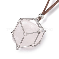 Collier cage porte-cristal&nbsp;NJEW-JN04587-03