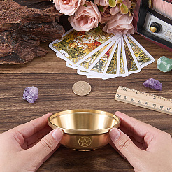 Ciotola per offerte in ottone per la meditazione sull'altare&nbsp;AJEW-WH20816-262A